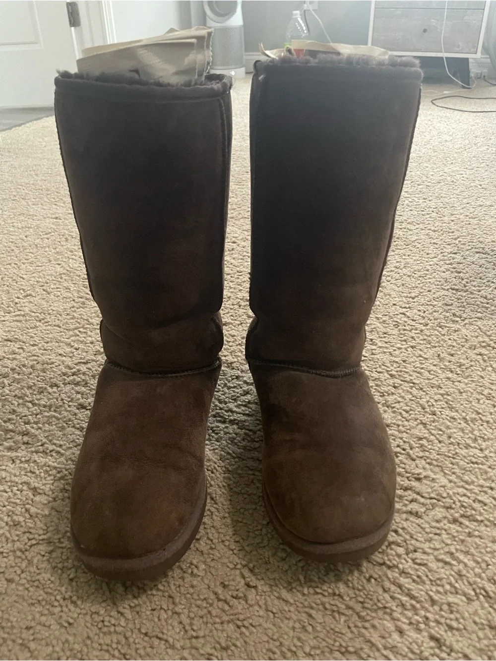 UGG Classic Brown Suede Winter Boots - W Size 8